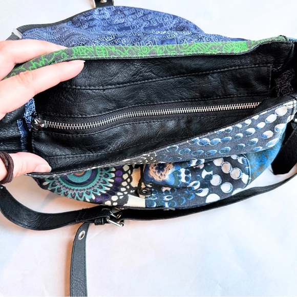 Desigual Bag boho floral Walking Over The Rainbow cross body bag Patchwork Purse - Picture 9 of 11